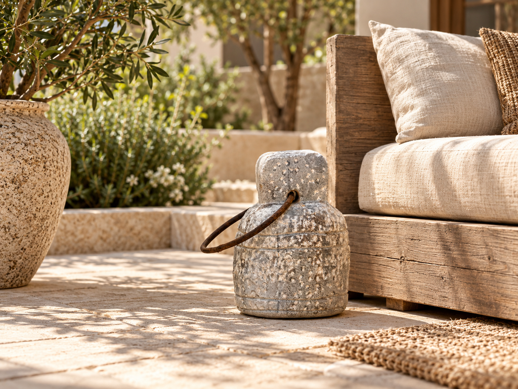 From Handle Carved Stone Door Stop