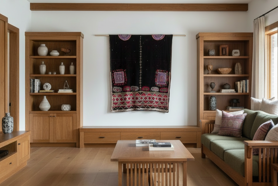 Vibrant Large Rabari Embroidered Throw (Trade)