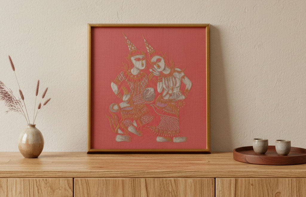 Vintage Thai Ceremonial Parade Framed Art