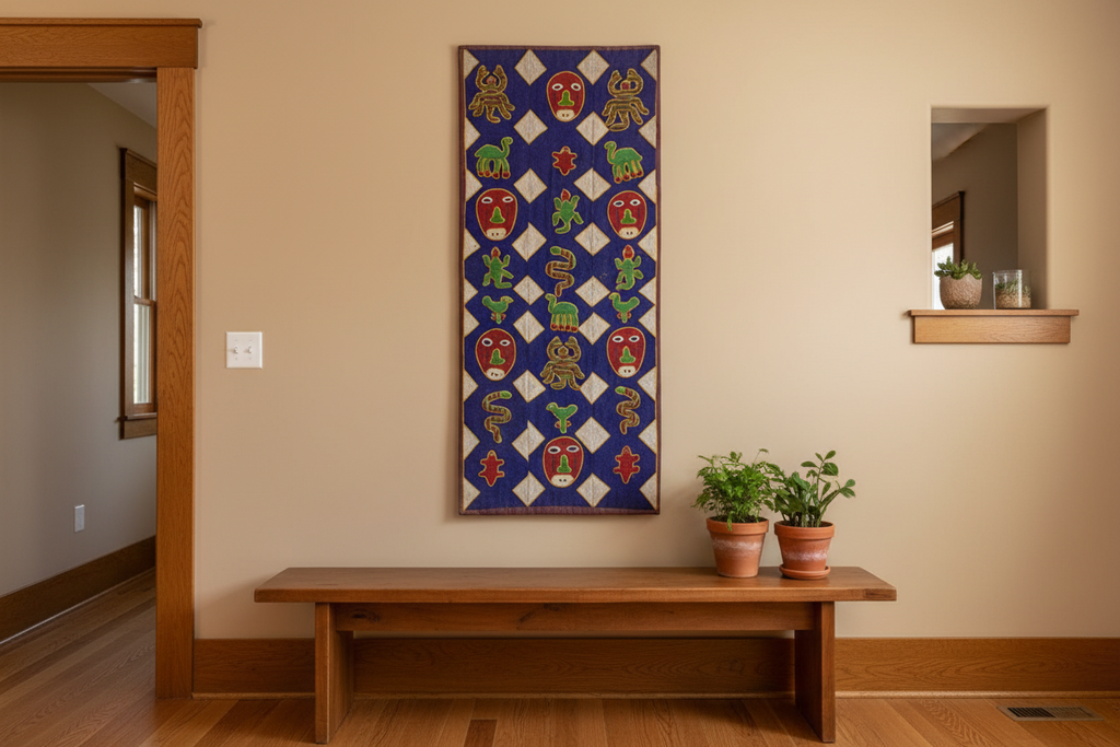 Vintage Yoruba Spirit Beaded Wall Panel