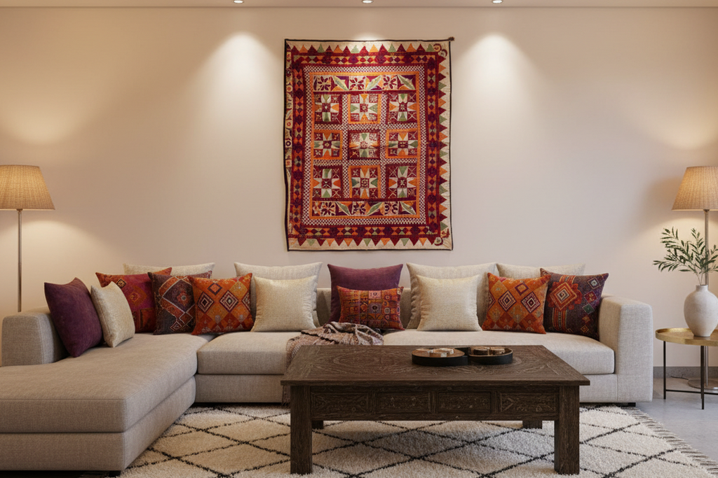 Antique Multicolor Kutch Wall Tapestry (Trade)