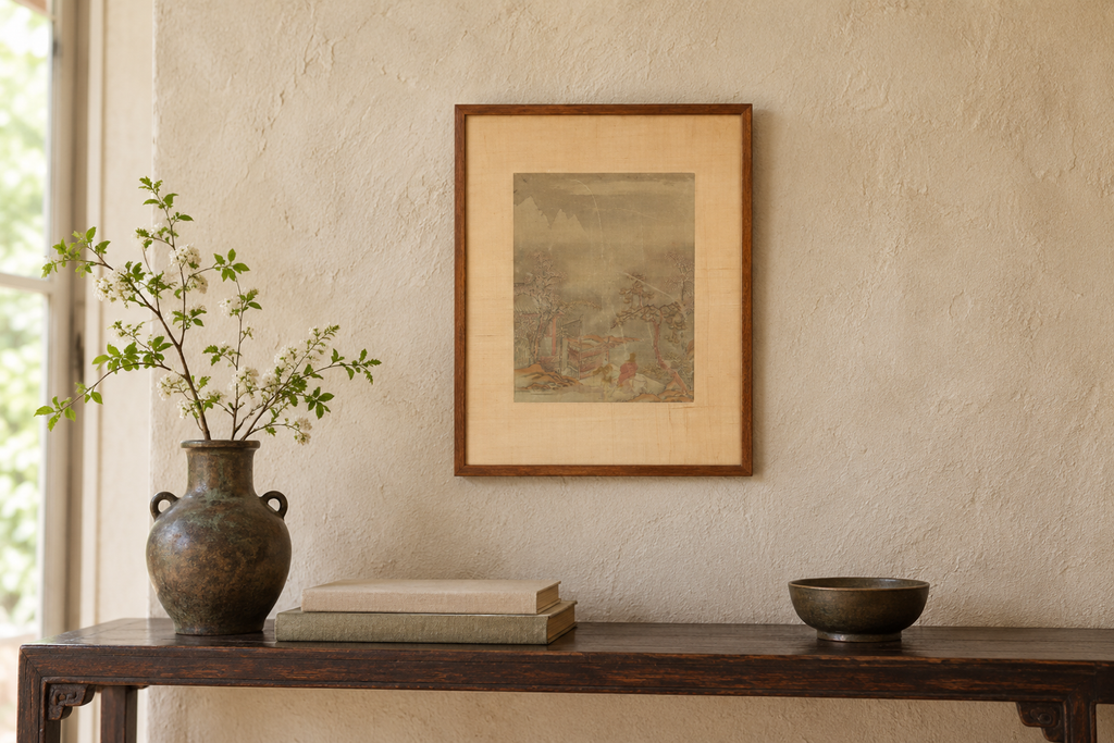 Antique Chinese Late Qing Landscape Painting