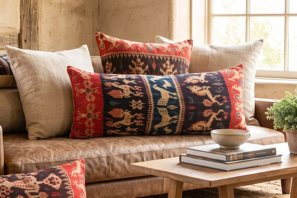 Ampera Antique Sumatran Ikat Pillow