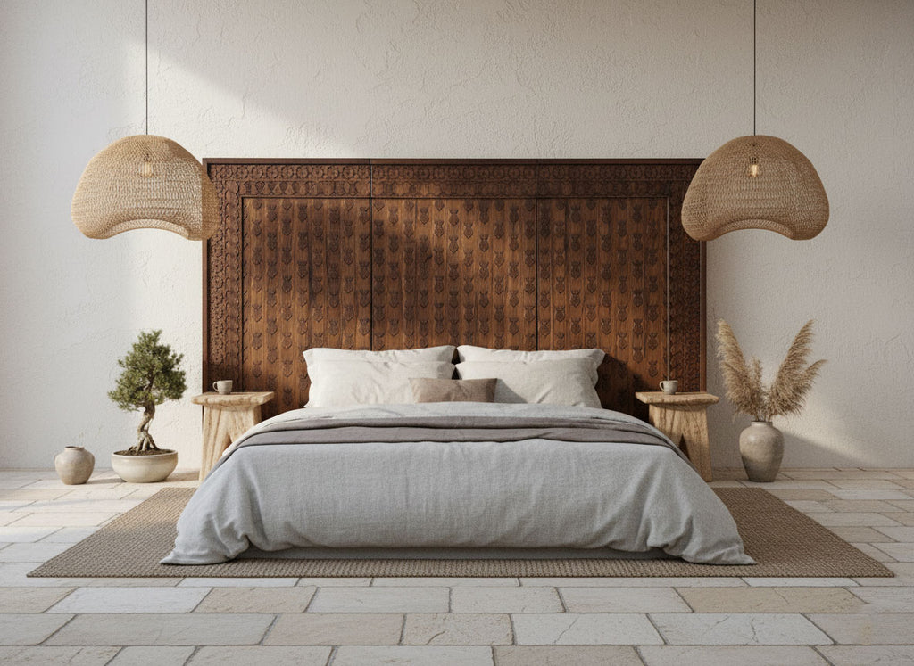 The Artisan Canvas, Custom Hand-Carved Teak Paneling – Made to order only, Not in stock