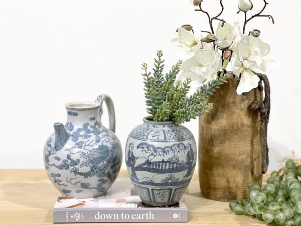 Antique Blue & White Korean Vase