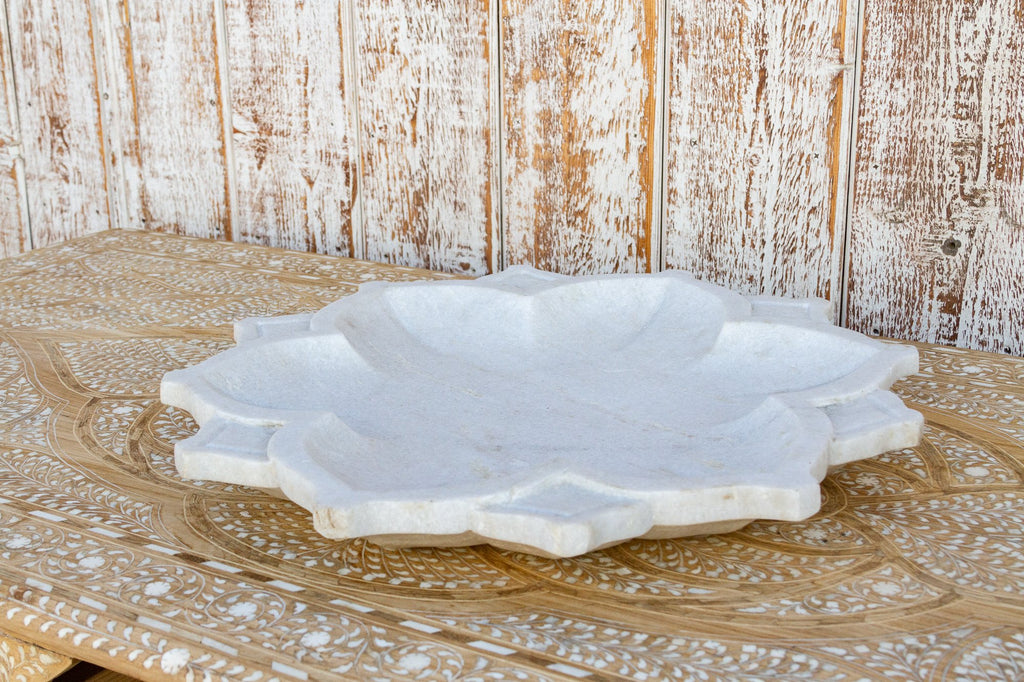 Amar Open Lotus Large Marble Plate (Trade)