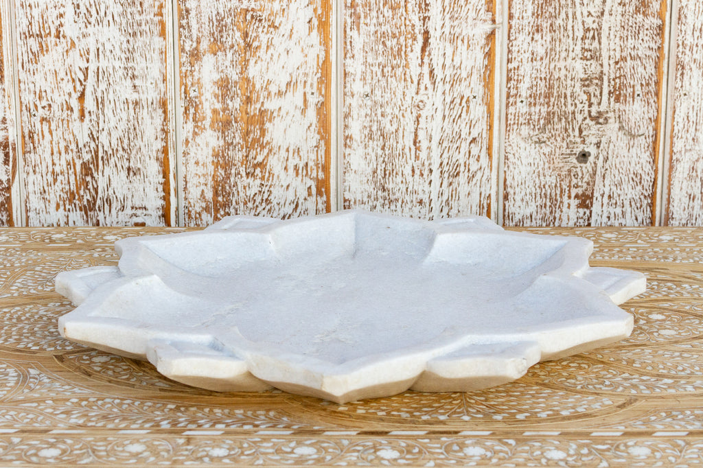 Ghambira Open Lotus Large Marble Plate