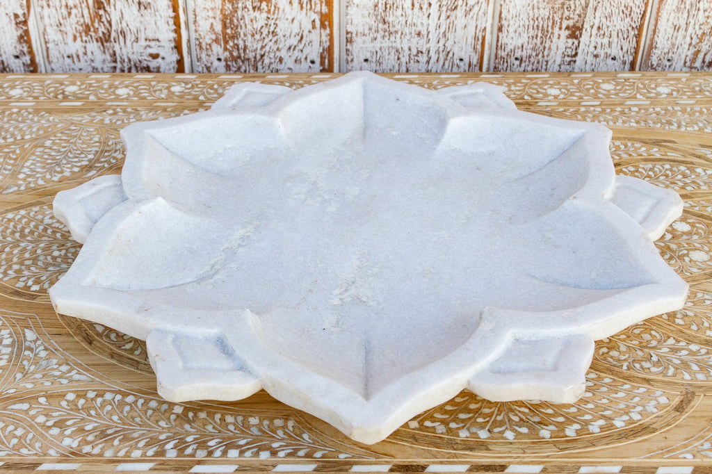 Ghambira Open Lotus Large Marble Plate (Trade)