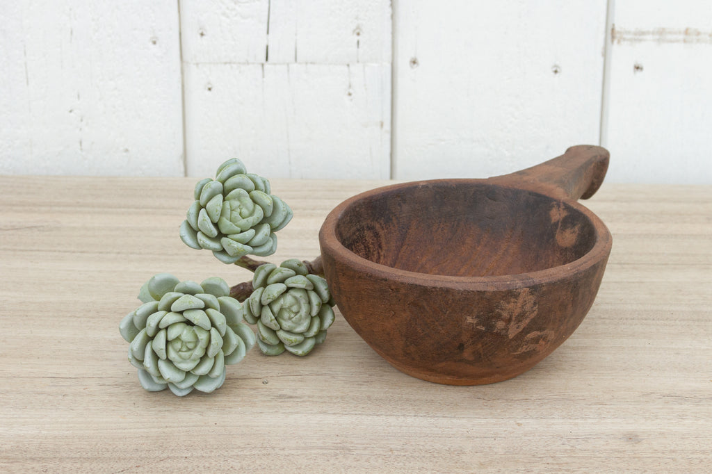 Tribal Hand-carved Grain Scoop Bowl