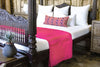 Pink Silk Blend Duvet Bed Cover