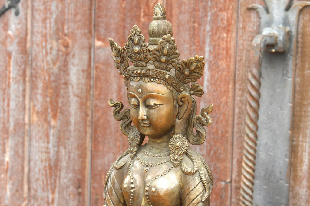 Golden Bodhi Sattva Brass Statue (Trade)