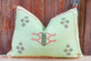 Binda Lumbar Moroccan Silk Rug Pillow (Trade)