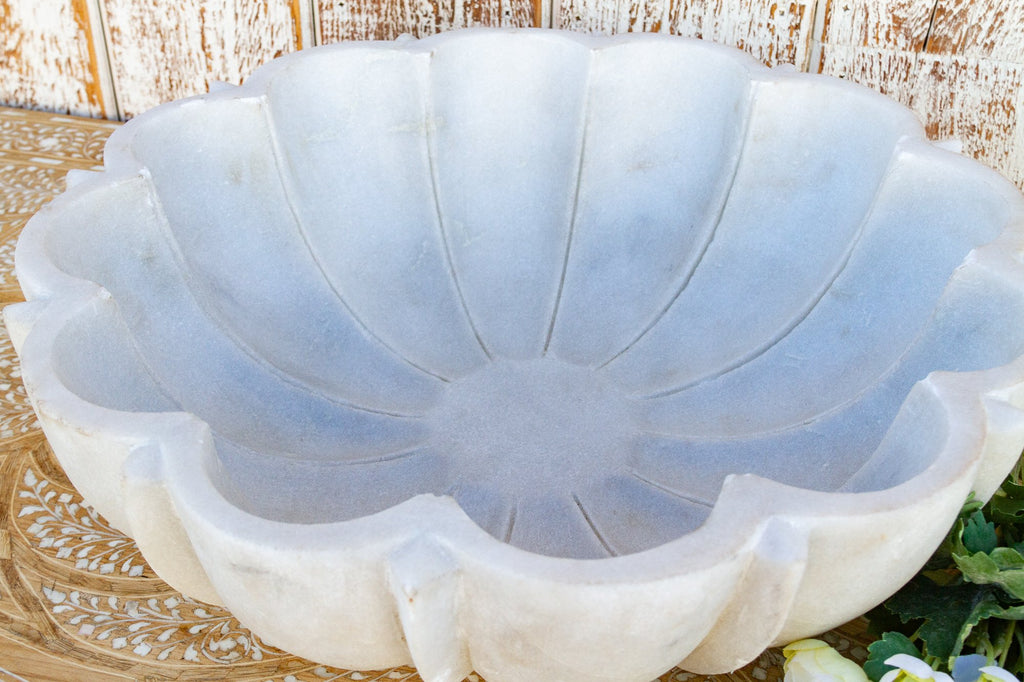 Gaury Large Indian Mandala Marble Bowl (Trade)