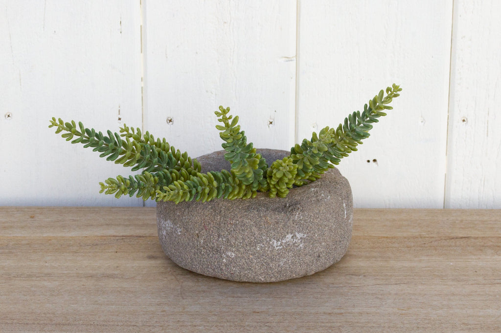 Handcrafted Gray Stone Bowl