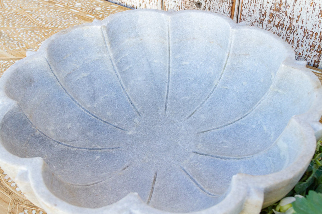 Alvina Large Indian Mandala Marble Bowl (Trade)