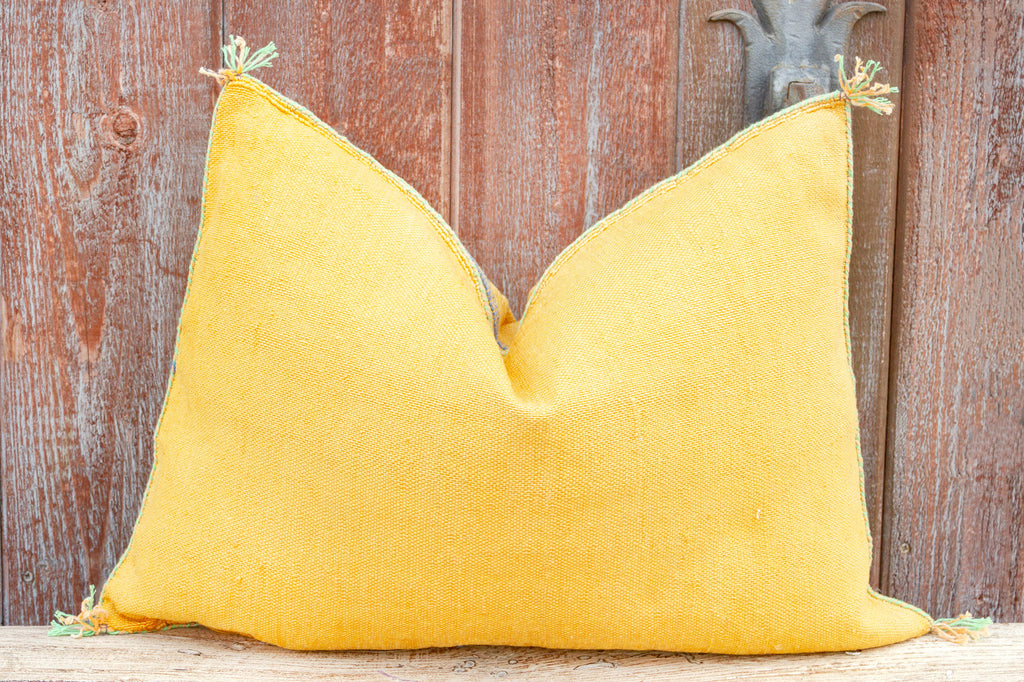 Nelia Lumbar Moroccan Silk Rug Pillow