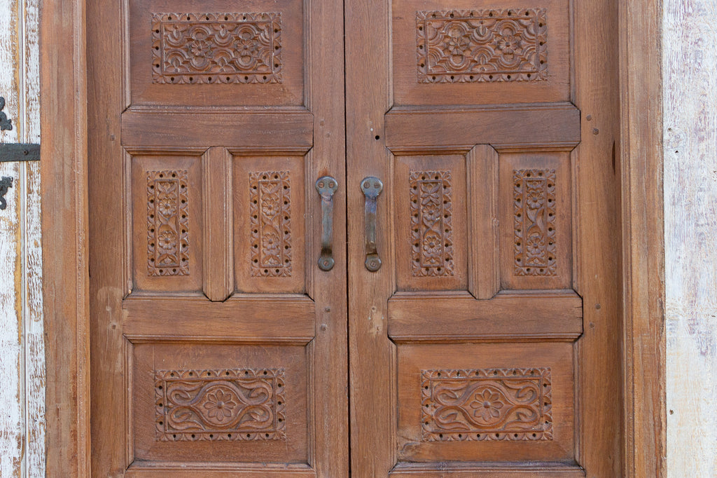 19th Century Carved Medallion Floral Doors (Trade)