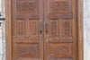 19th Century Carved Medallion Floral Doors