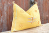 Amarillo Lumbar Moroccan Silk Rug Pillow