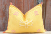 Butterscotch Lumbar Moroccan Silk Rug Pillow