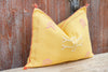 Butterscotch Lumbar Moroccan Silk Rug Pillow