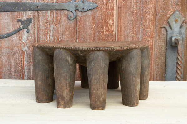 Rare Antique Carved Top Nupe Stool