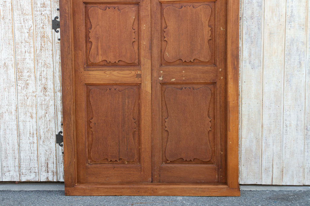 Antique British Colonial Teak Doors with Frame (Trade)