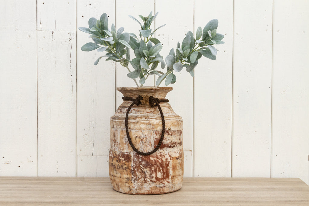 Vintage Decorative Wood Vase