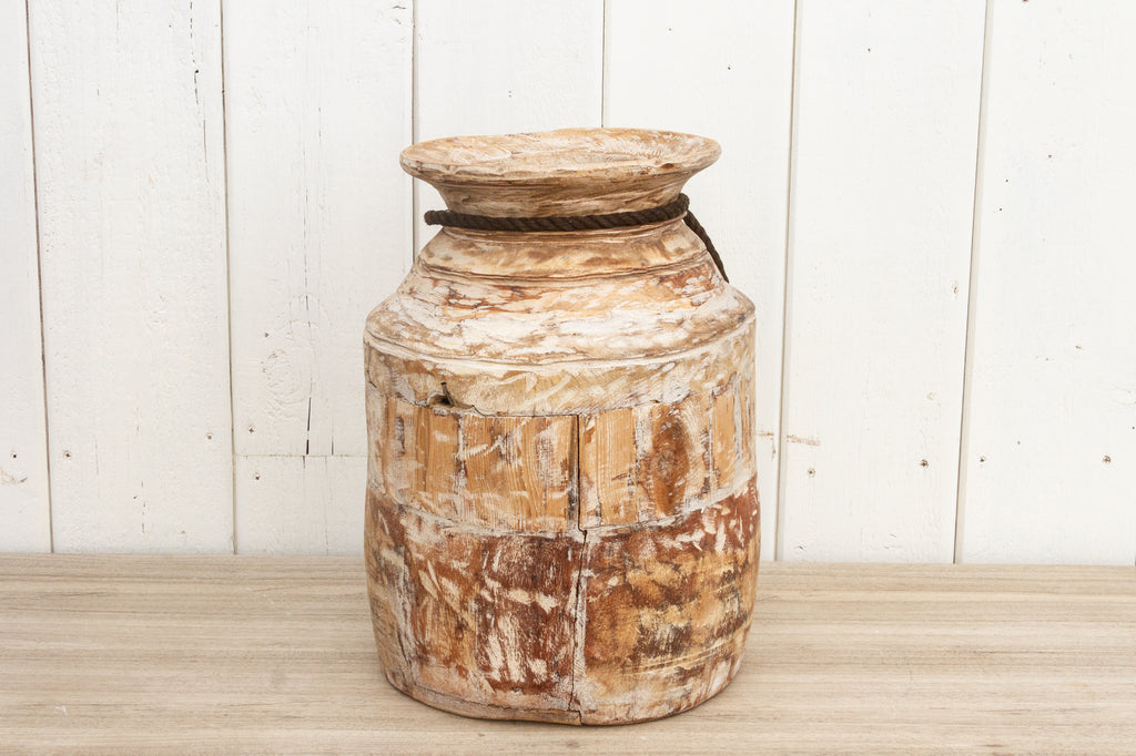 Vintage Decorative Wood Vase