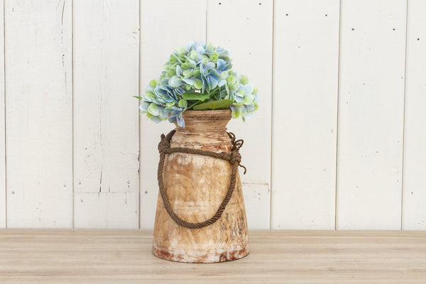Vintage Bleached Wood Vase