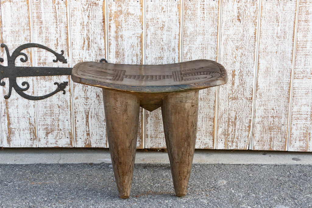 Rare Carved Lizard African Senufo Table