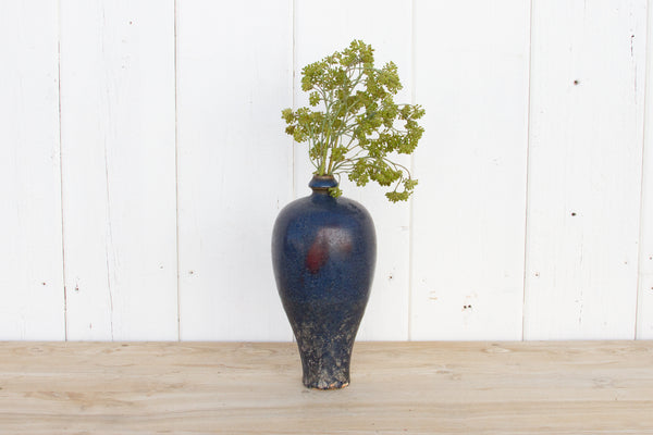 Elegant Royal Blue Amphora Vase