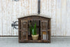 Rustic Iron Grill Indian Kitchen Cabinet