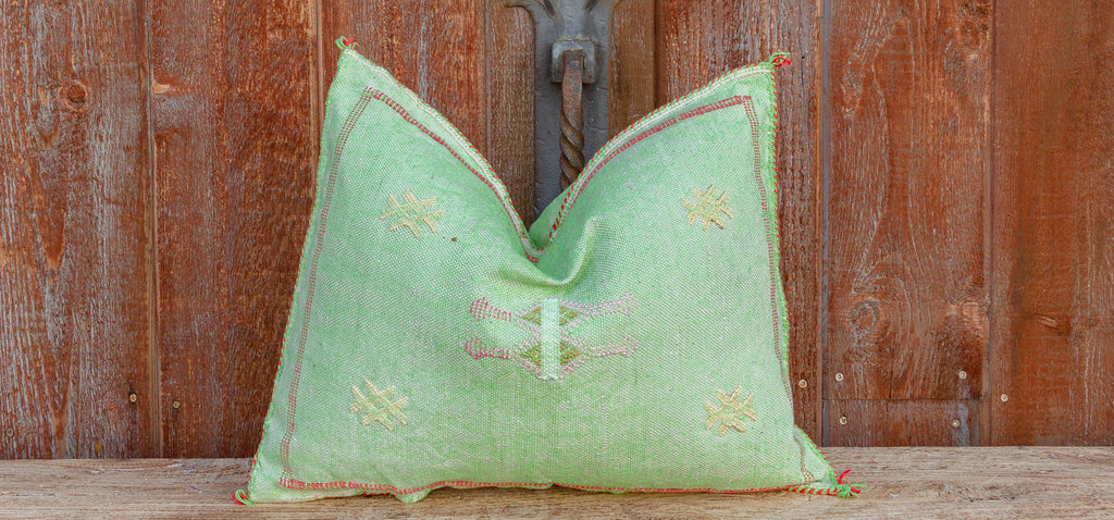 Ella Lumbar Moroccan Silk Rug Pillow
