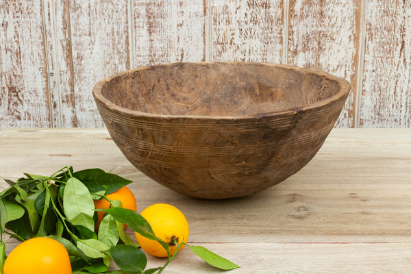 African Burr Wood Primitive Bowl