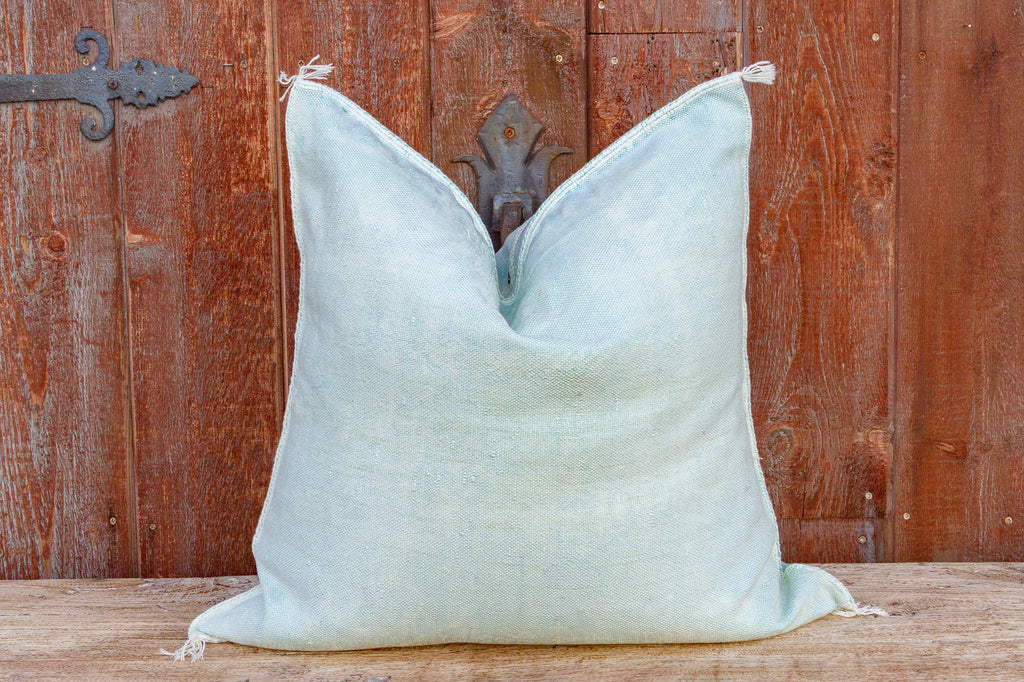 Reni Large Square Moroccan Silk Rug Pillow