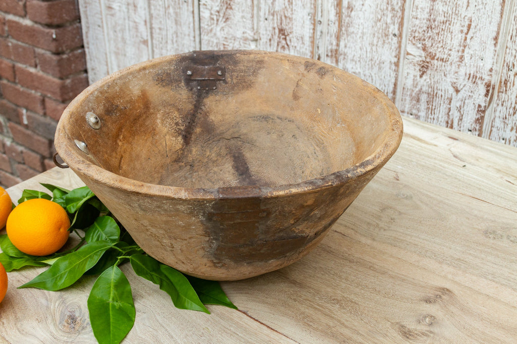 Antique African Dough Bowl w/ Handles (Trade)