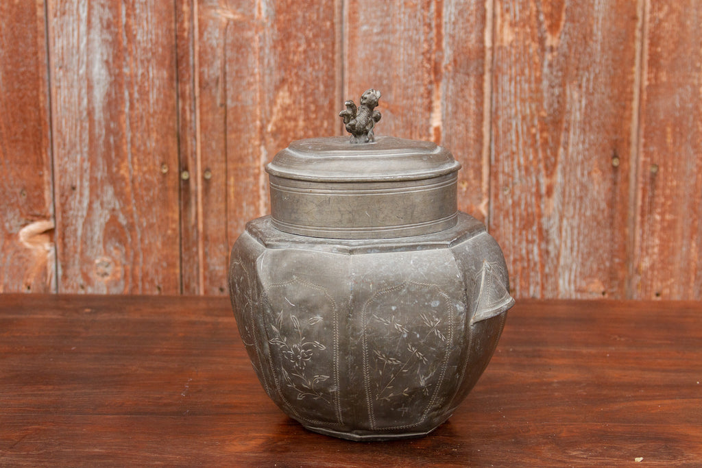 Antique Polished Tin Canister