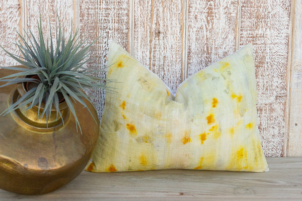 Puhor Tie Dyed Organic Silk Lumbar Pillow
