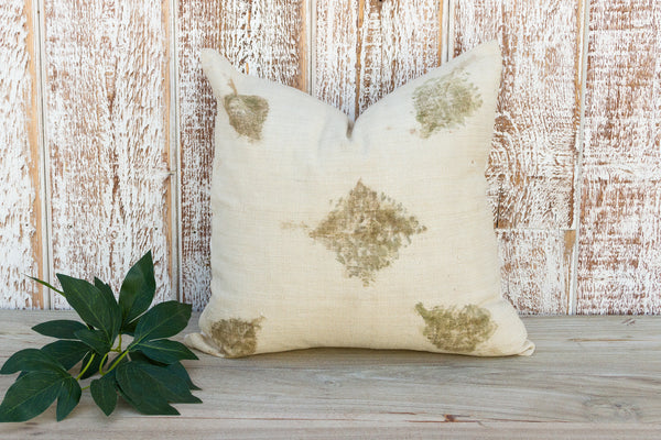 Chandra Leaf Printed Organic Silk Pillow