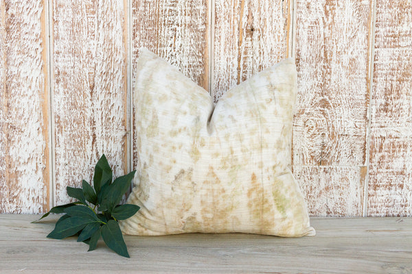 Sangla Leaf Printed Organic Silk Pillow