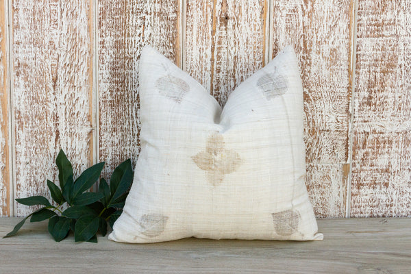 Ajano Leaf Printed Organic Silk Pillow