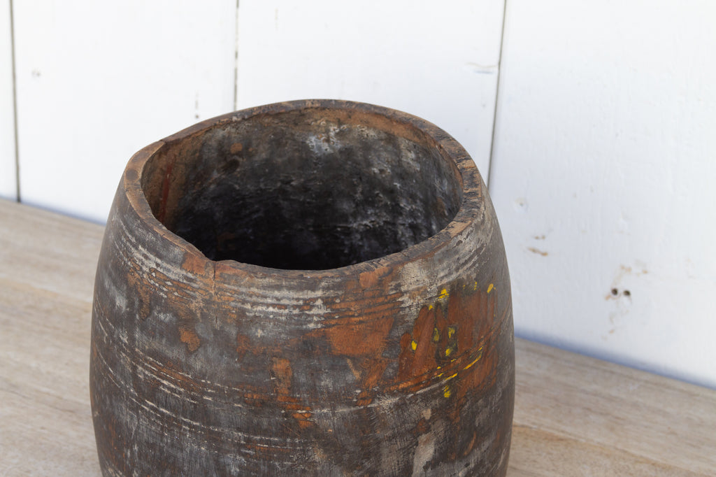 Antique Indian Rice Measure Container