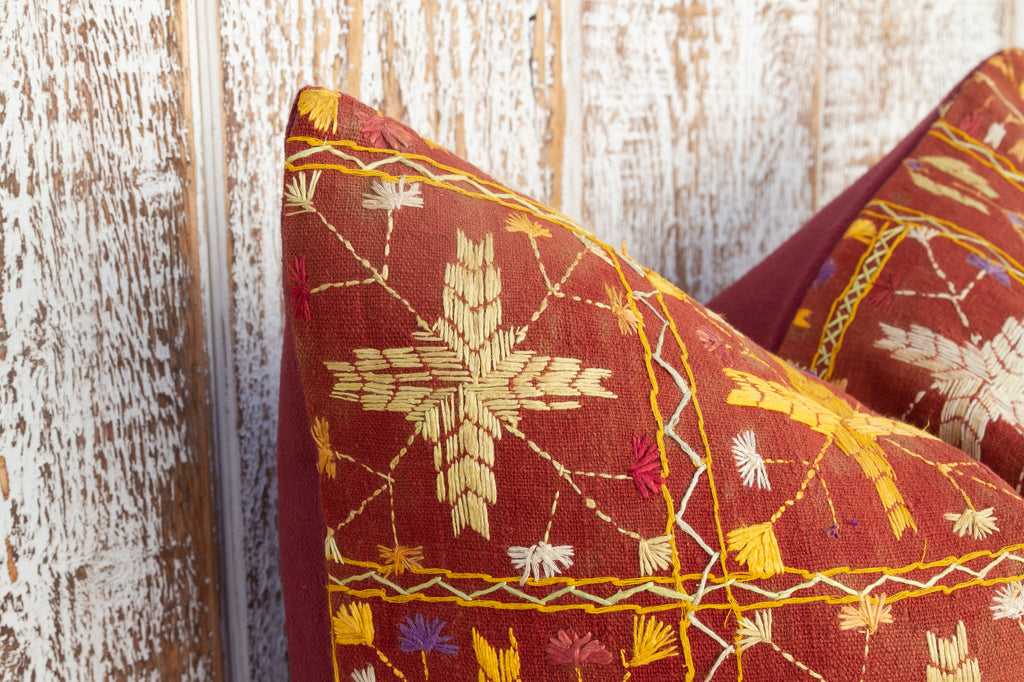 Sara Antique Indian Folk Pillow Cover