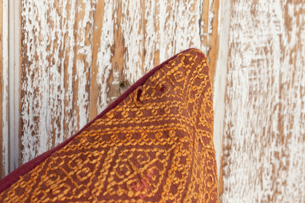 Ria Antique Indian Folk Pillow Cover