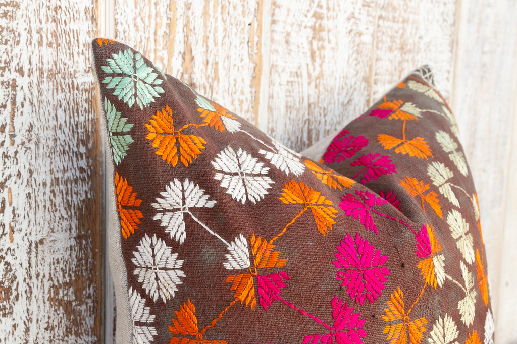 Nia Antique Indian Folk Pillow Cover