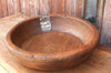 Wooden Dough Bowl with Metal Accent (Trade)