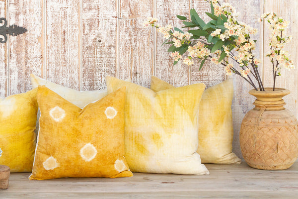 Savili Yellow Sunkissed Organic Silk Pillow