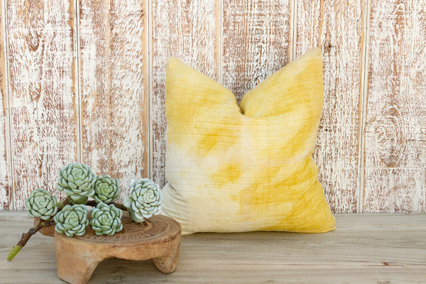 Mosha Yellow Sunkissed Organic Silk Pillow