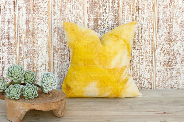 Phohi Yellow Sunkissed Organic Silk Pillow